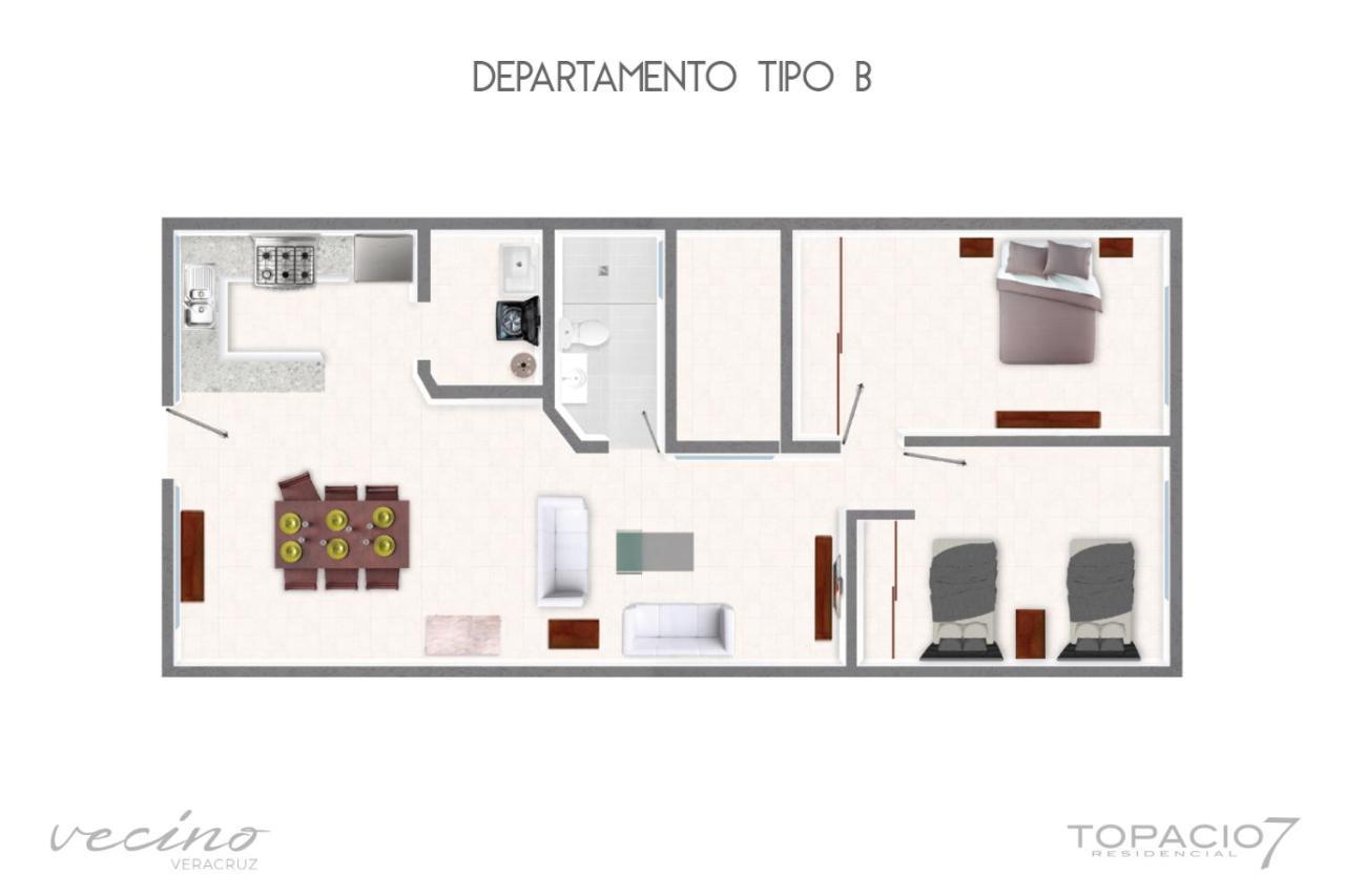 Topacio7 Residencial Leilighet Boca del Río Eksteriør bilde